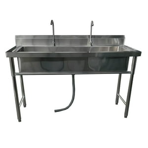 Prochef - Lavafondos Acero Inoxidable 150X60X90 Cm. Con Grifería