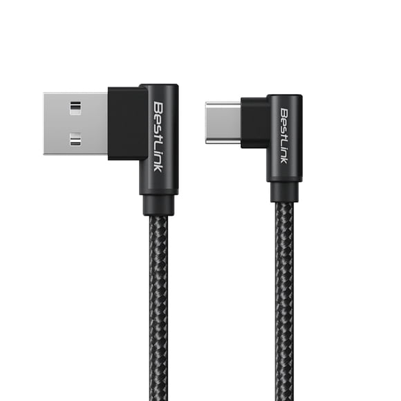 Cable USB A - Tipo C Trensado en L 1M 3A BestLink