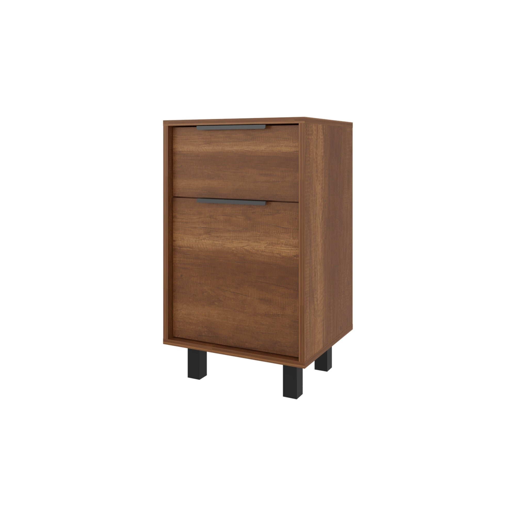 Fmfurniture - Velador 1 Cajón 1 Puerta Fm-002O - Café Oscuro