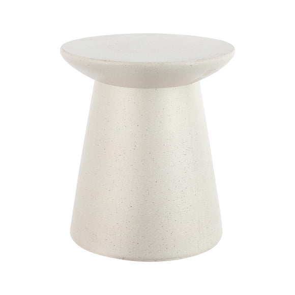 Mesa auxiliar exterior JONATHAN Y Hollie de 46 cm color crema