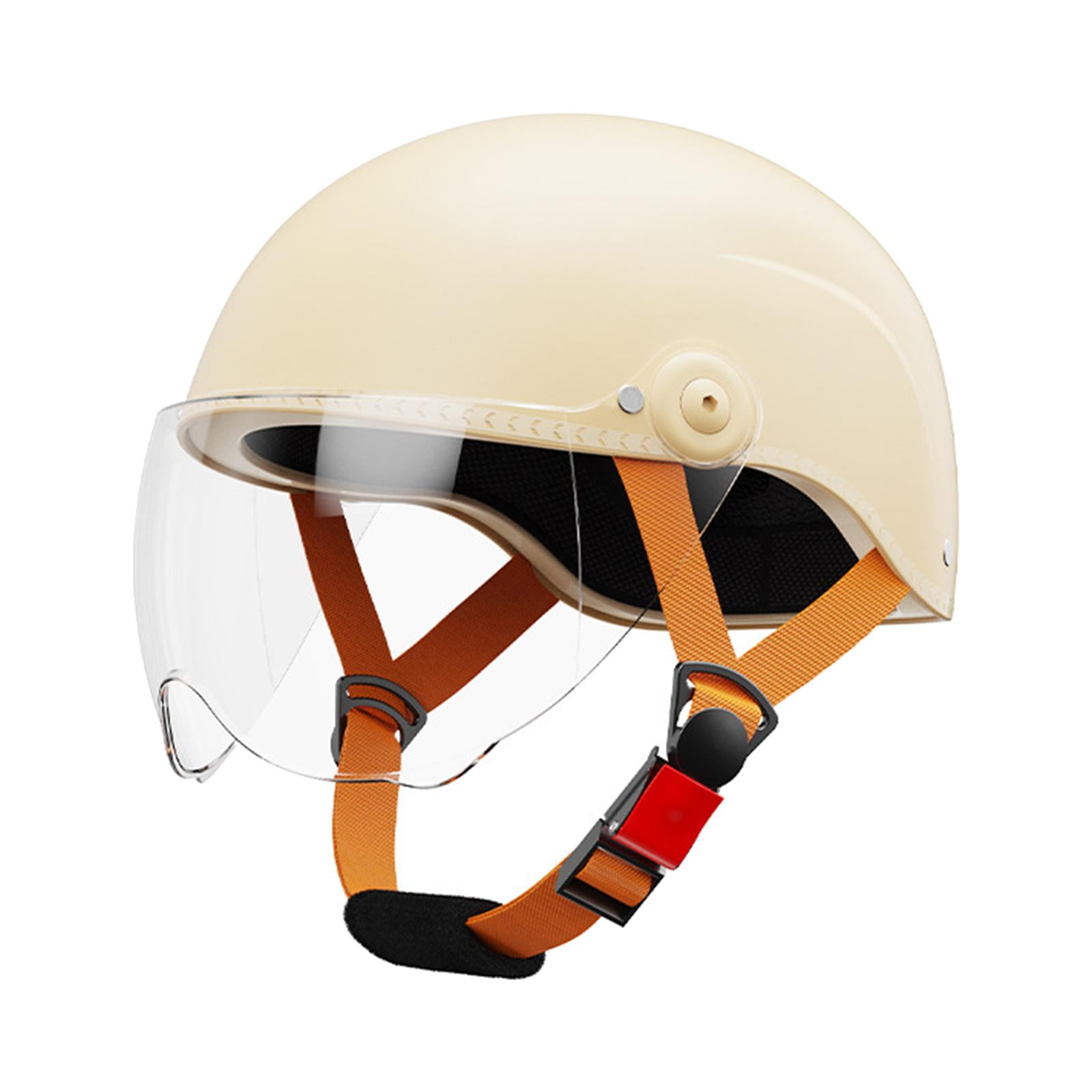 Ioensy - Casco De Moto Casco Vintage Para Adultos Hombres Mujeres Bicicleta Motocross Amarillo