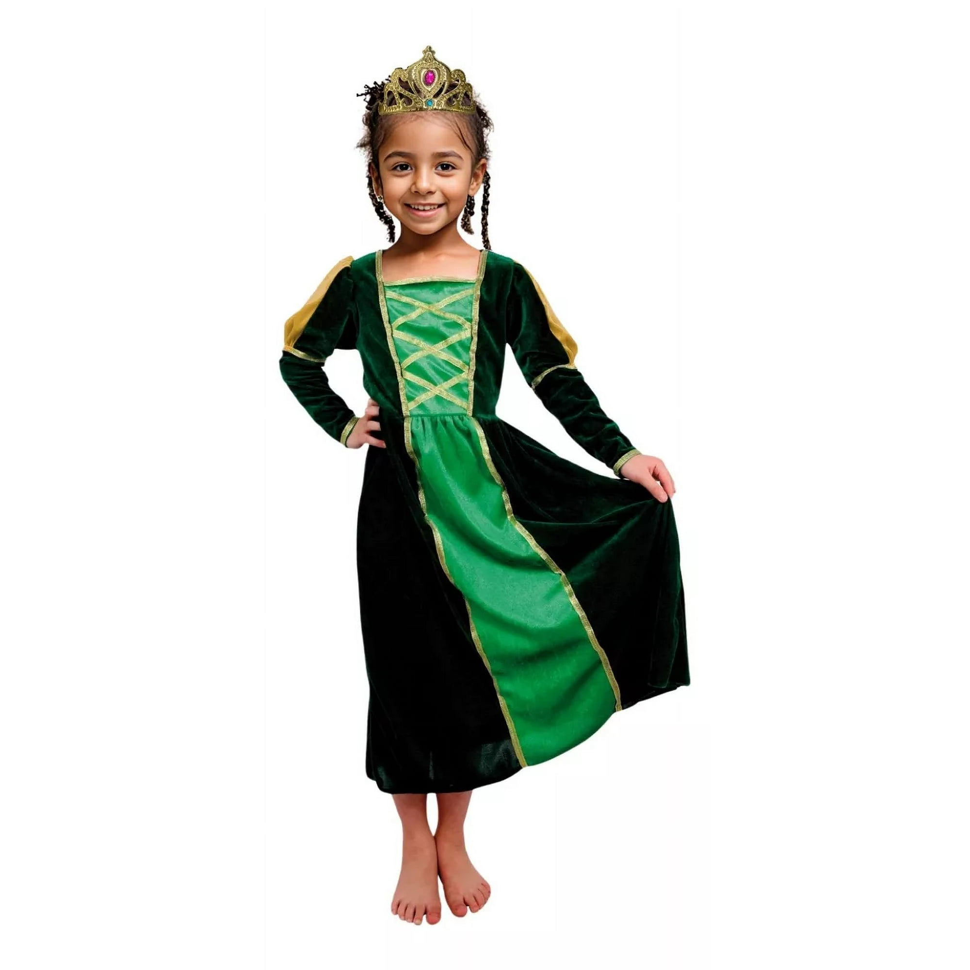 Cosplay - Disfraz Princesa Fiona Con Corona Para Niña