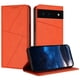 thumbnail image 1 of Funda Cartera Magnética para Google Pixel 6 Pro Protección Antichoque con Ranuras Naranja, 1 of 6