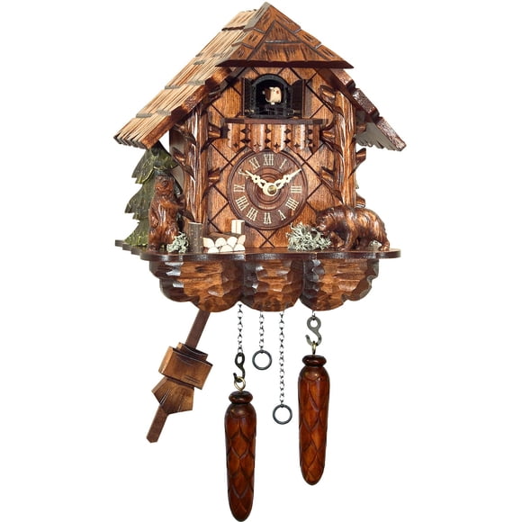 Reloj de cuco Alexander Taron 404QM Engstler con batería marrón