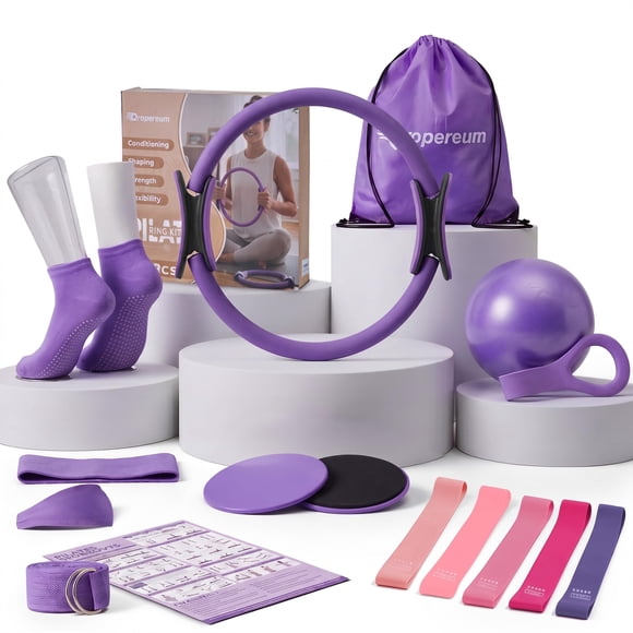 Kit de Pilates Dropereum de 16 piezas con anillo y pelota para gimnasio en casa