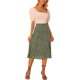 thumbnail image 2 of INSPIRE CHIC Faldas Midi de Mujer Cintura Elástica Campesina A-Line Faldas Florales Ditsy Verde Militar XL, 2 of 6