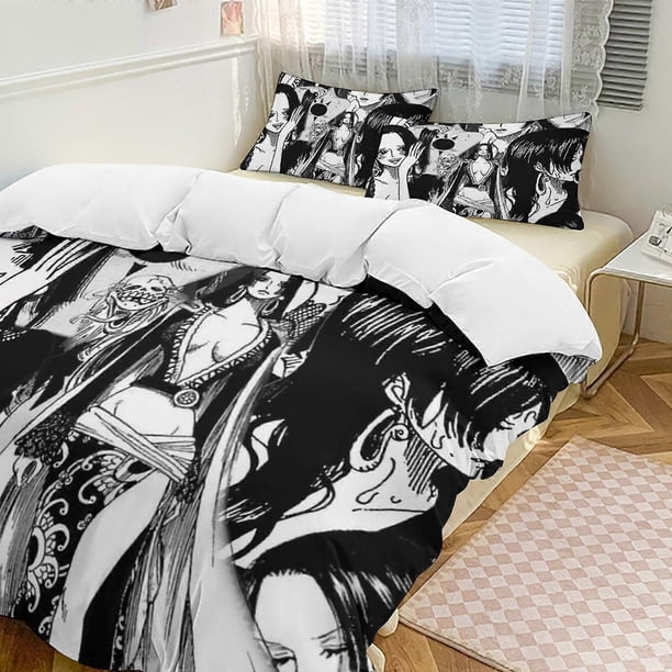 Funda Nórdica Boa Hancock Divertida Funda De Cama De Dibujos Animados De Anime Ligera De 3 Piezas Edredón Fundas