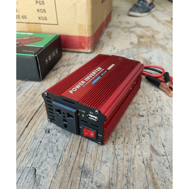 Inversor De Corriente 500w 12v A 220v | Transformador Auto Camioneta | Puerto Usb + Enchufe Universal | Onda Modificada Con Protecciones Integradas