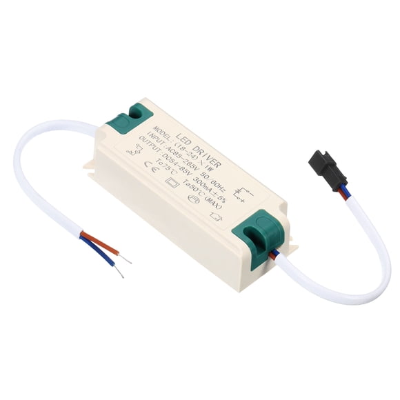 Uxcell 18 a 24W 300mA Controlador LED AC 85 a 265V Salida 54 a 80V DC Conector Macho Transformador 2 piezas