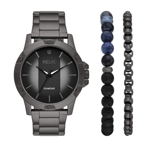 Reloj Relic Rylan ZR97000 Negro 46mm Cuarzo Set de Regalo