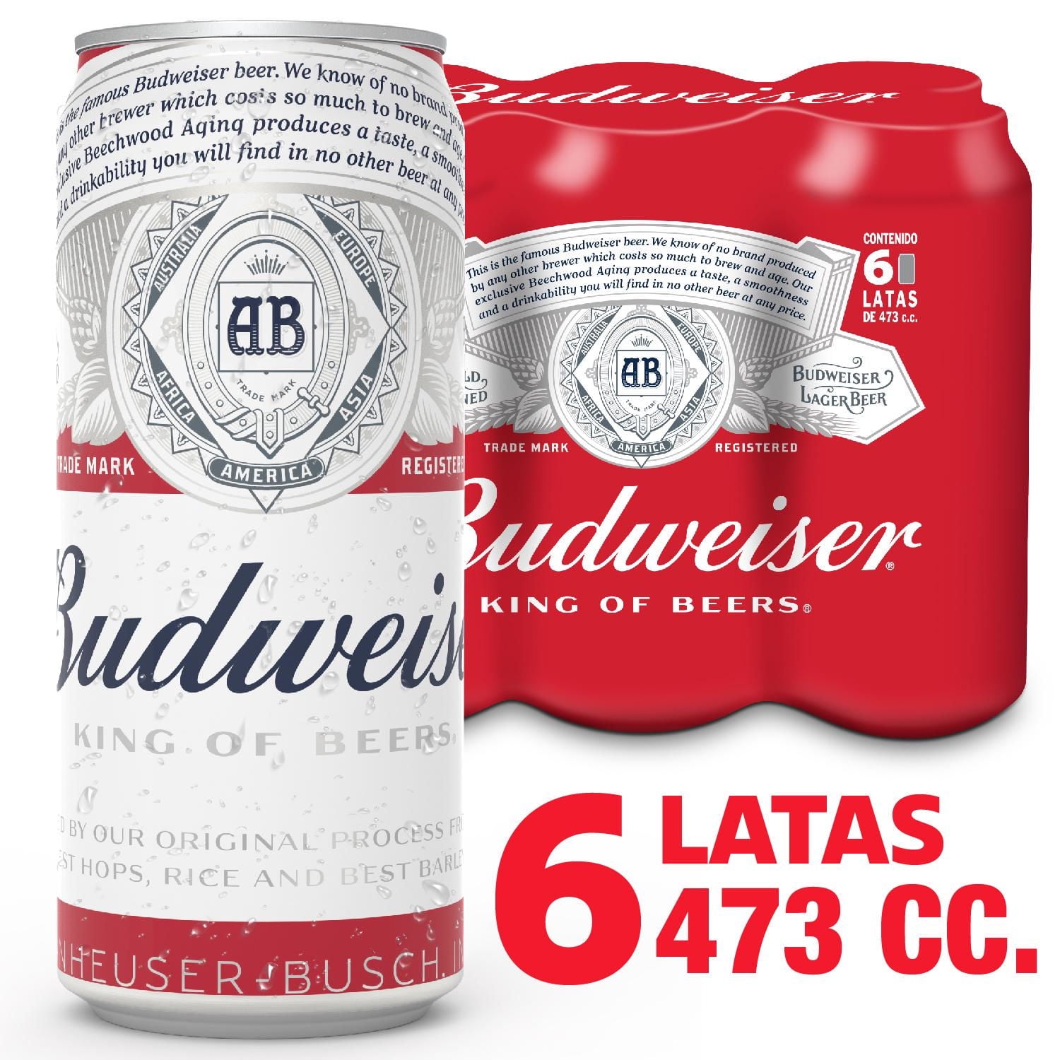 Cerveza Lager 5° Pack Botella 6 Un Budweiser