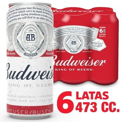Cerveza Lager 5° Pack Lata 6 Un Budweiser