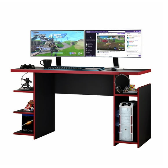 Escritorio Gamer Boku Negro/Rojo