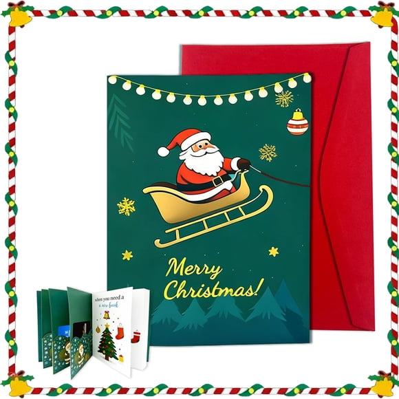 Folleto de Tarjetas de Regalo XIJQRAC 24 × 16 cm Tema Navideño