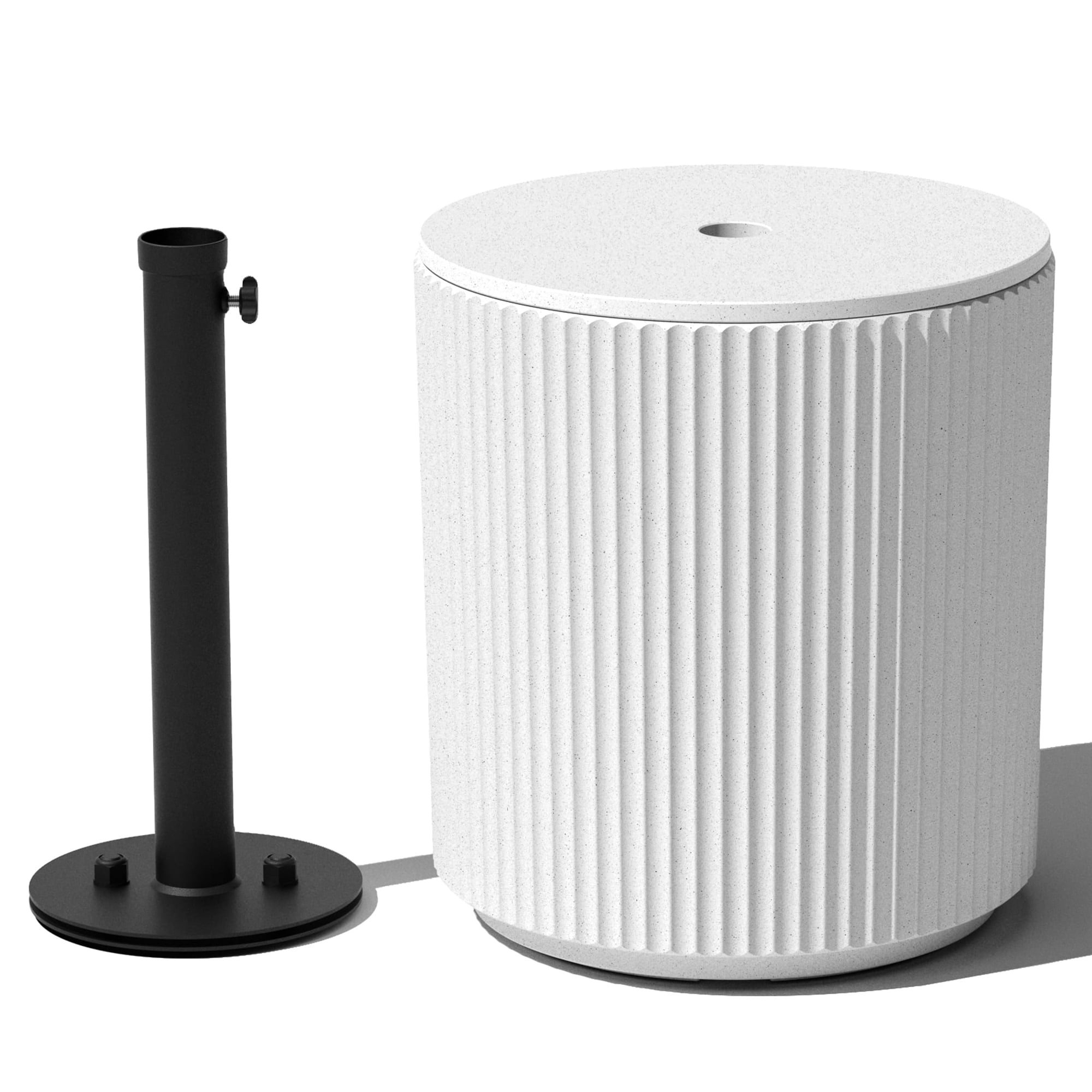 Mesa Auxiliar Para Sombrillas Veradek Para Patio Exterior Con Orificio Para Sombrillas