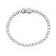 thumbnail image 1 of Pulsera de Tenis con Bisel de Corazón de 3 X 3 Mm para Mujer, Pulsera de Boda Transparente 5A+ CZ, Pulseras de Tenis de Plata Esterlina 925 para Mujer de 6-7.5 Pulgadas, 1 of 7