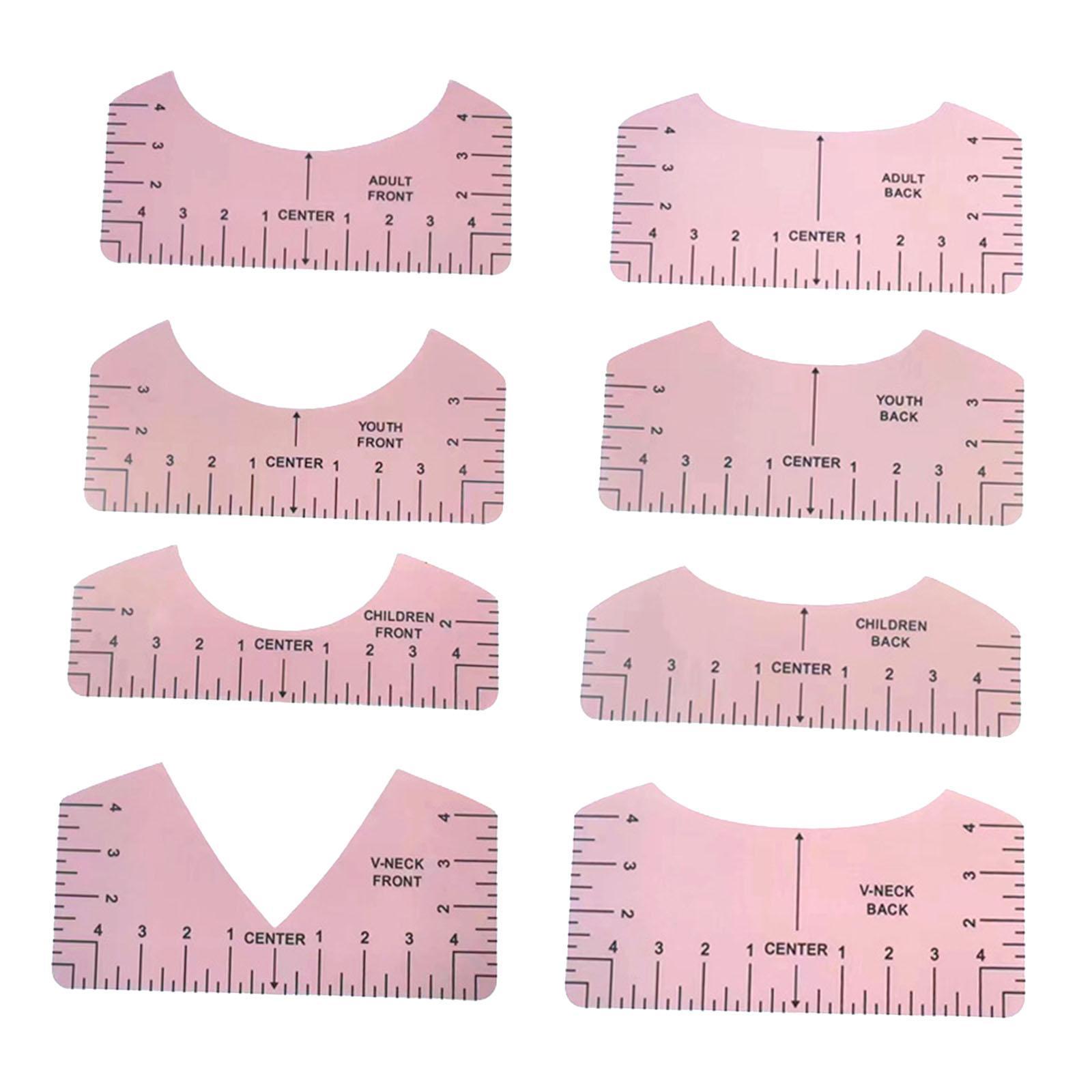 Bothyi - Regla De Camiseta Con 8 Herramientas De Alineación Para Todos Los Tamaños, Prensa En Caliente, Para Mujeres, Color Rosa