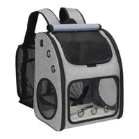 Ioensy - Mochila Transportadora Para Gatos, Bolsa De Viaje Para Gatos, Para Uso Al Aire Libre, Para Caminar Y Viajar, Color Gris