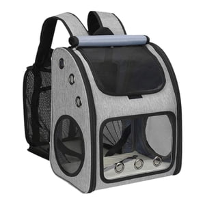 Ioensy - Mochila Transportadora Para Gatos, Bolsa De Viaje Para Gatos, Para Uso Al Aire Libre, Para Caminar Y Viajar, Color Gris