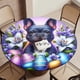 thumbnail image 5 of Bulldog francés-theme Fitted Round Tablecloths Elastic Edged Table Covers Waterproof Table Cloth for Kitchen Holiday Party Tables Decor 150cm, 5 of 6