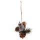 thumbnail image 3 of Ardilla artificial colgante colgante para el hogar Navidad Navidad fiesta diciembre gris, 3 of 3