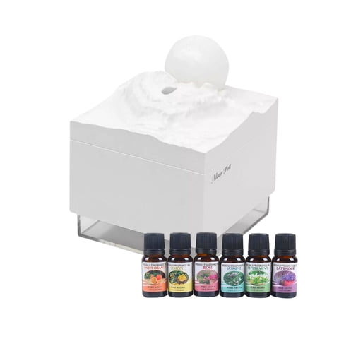 Disparo - Pack Humidificador Diseño Luna Blanca + 6 Esencias