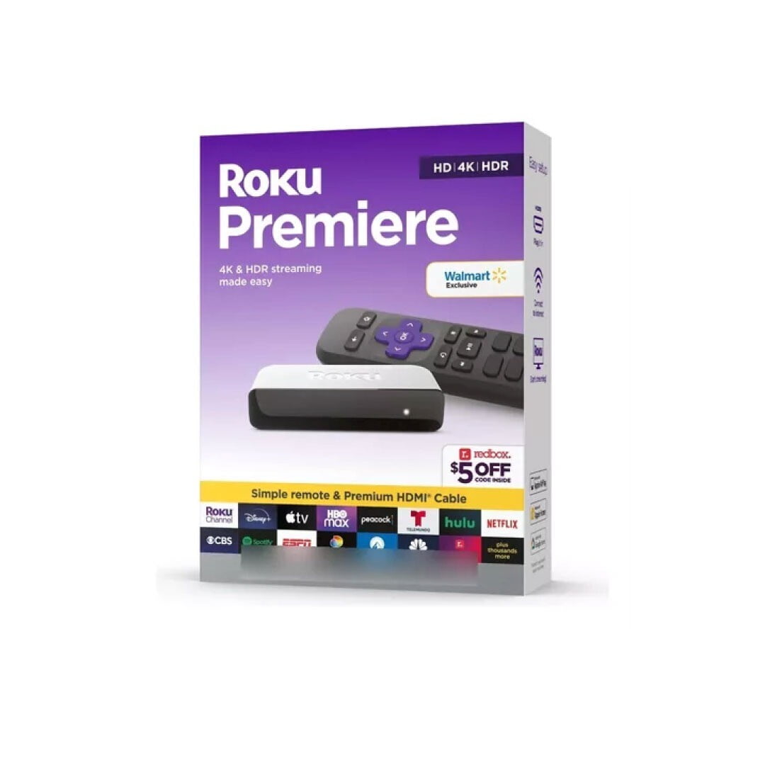 Roku Premier - 4k/hdr Reproductor + Cable Hdmi Color Negro