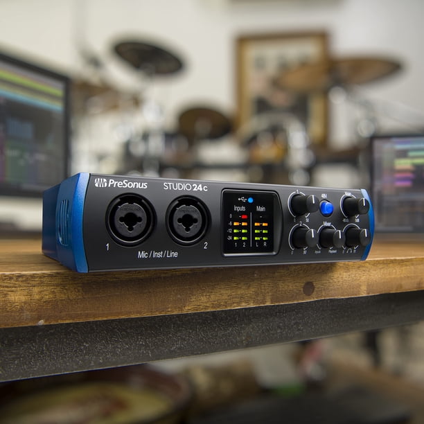Interfaz de audio PreSonus Studio 24c 2x2, 192 kHz con software