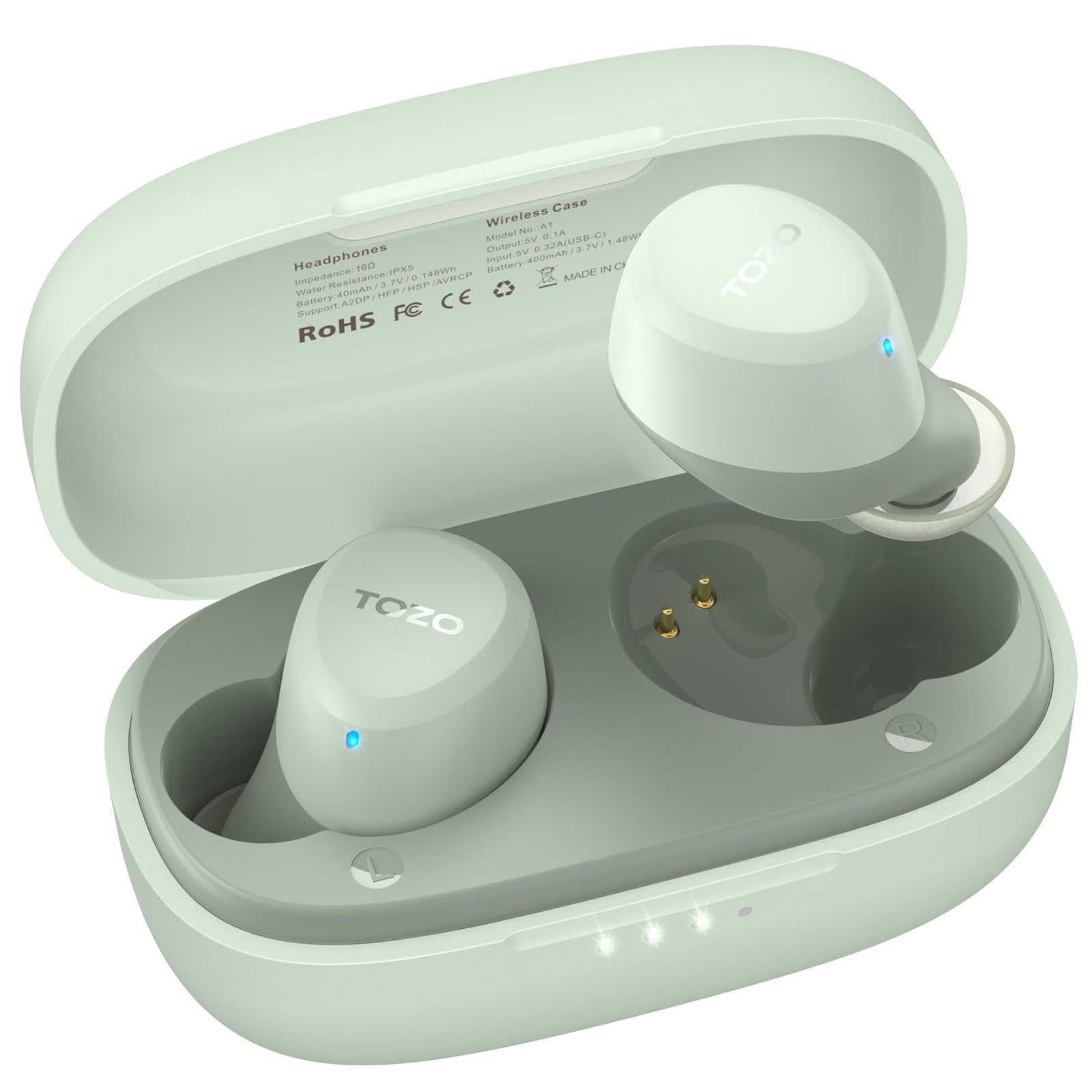 Auriculares Inalámbricos Tozo A1 Bluetooth 5.3 Con Micrófono Ipx5 A Prueba De Agua