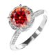 thumbnail image 1 of Anillos de Compromiso de Moissanita de 2 Quilates para Mujer Color D Claridad VVS1 Anillos de Diamante Anillos de Plata Esterlina S925 Regalos Anillos de Boda de Moissanita con Certificado, 1 of 8