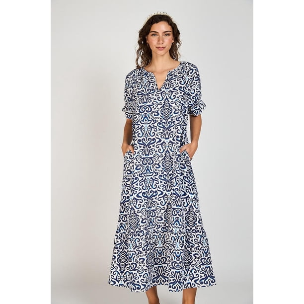 Vestido Elisa Largo Eclipse azul S