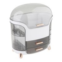 Magideal - Organizador De Maquillaje Almacenamiento De Cosméticos A Prueba De Agua .8X13.4X7.9 Pulgadas Para Dormitorio Material Resistente Con Tapas Completamen Blanco