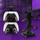 thumbnail image 5 of Soporte universal para mandos de juegos con soporte para auriculares, iluminación RGB y puertos USB Hub, soporte giratorio compatible con PS5/Xbox/Switch - 4 mandos y organizador de auriculares-Negro, 5 of 10