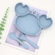 thumbnail image 1 of Baby Silicone Plate With Suction Cup, Suitable For Baby, Baby Spoon And Fork Set Suitable For Children, Baby Tableware, Children's Plate - Crab, 1 of 5