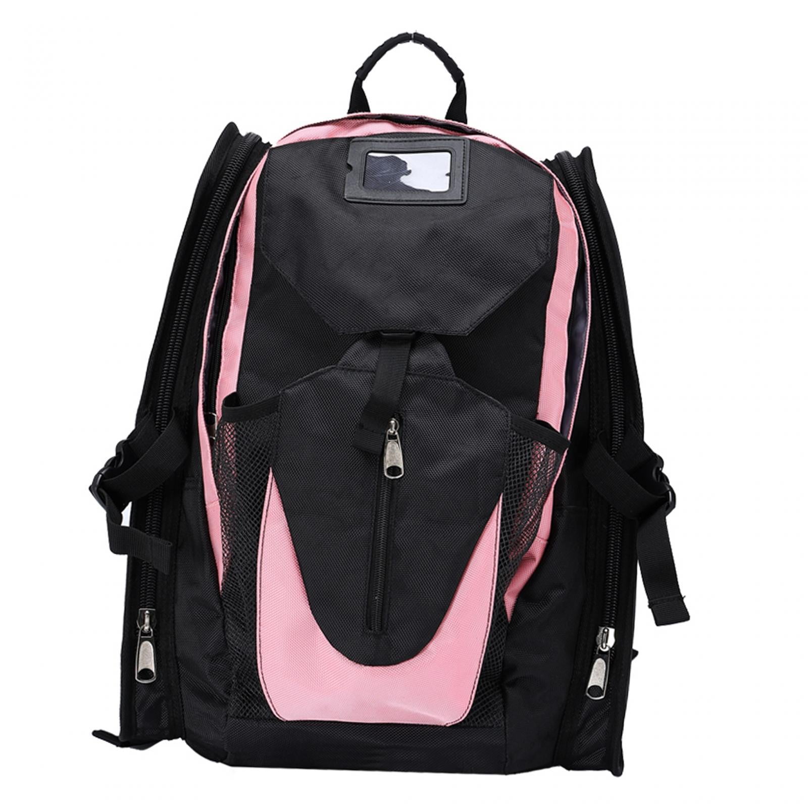 Magideal - Mochila Para Patines, Bolsa De Almacenamiento Para Zapatos De Skate, Porta Patines Portátil Para Niños Y Niñas Para Patines Artísticos, Patines En Lín Rosa Grande