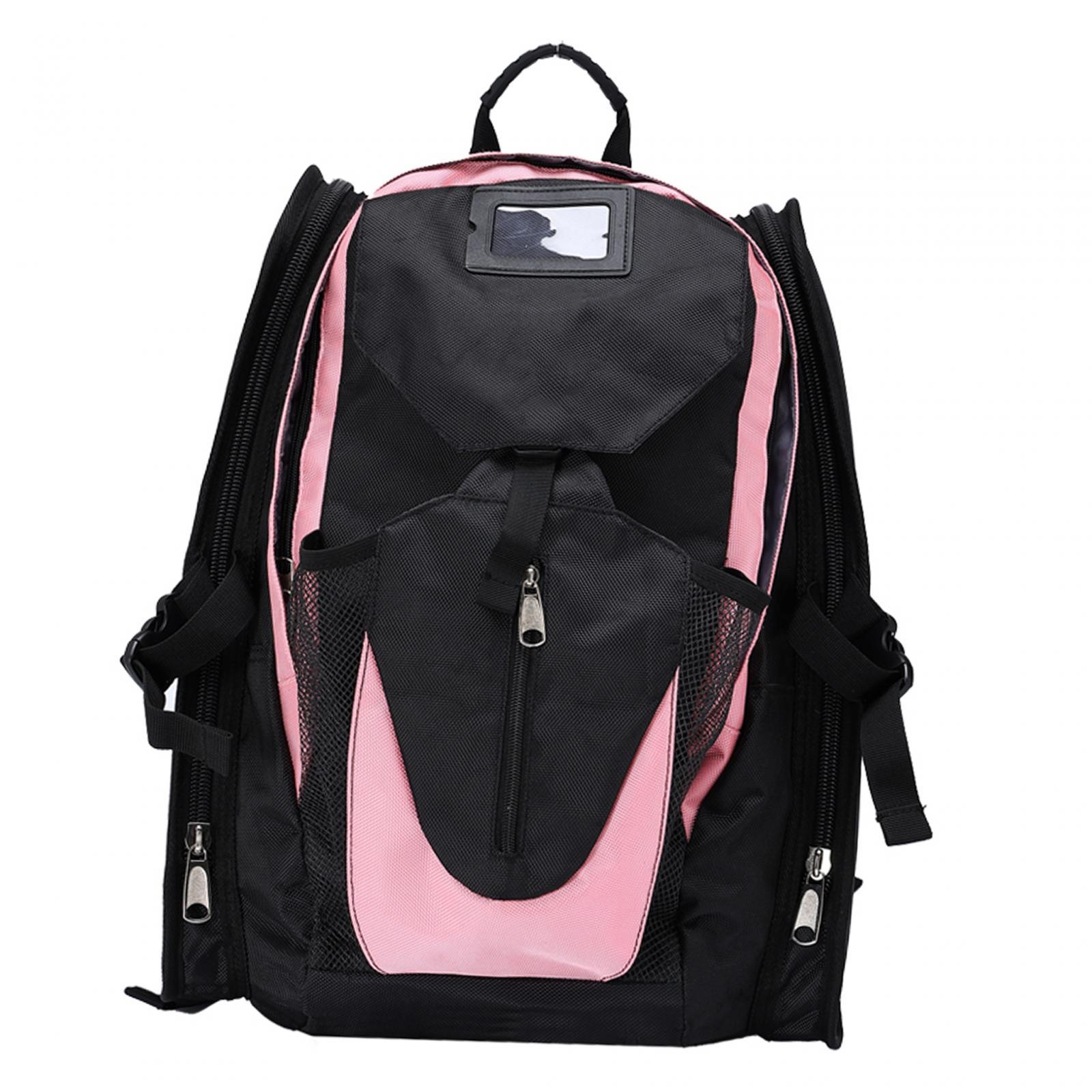 Magideal - Mochila Para Patines, Bolsa De Almacenamiento Para Zapatos De Skate, Porta Patines Portátil Para Niños Y Niñas Para Patines Artísticos, Patines En Lín Rosa Grande