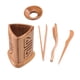 thumbnail image 4 of Juego De Té De Bambú Herramientas De Servicio De Té Gongfu Clásico Platillo De Madera Natural Peque?o B, 4 of 5