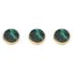 thumbnail image 1 of Conjunto De 3 Piezas De Chapado En Oro Botones De Dedo De Malaquita Para La Reparación De Trompeta, 1 of 3