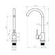 thumbnail image 2 of Monomando Lavaplatos Fiorenzo Eco Inox Satinado, 2 of 2