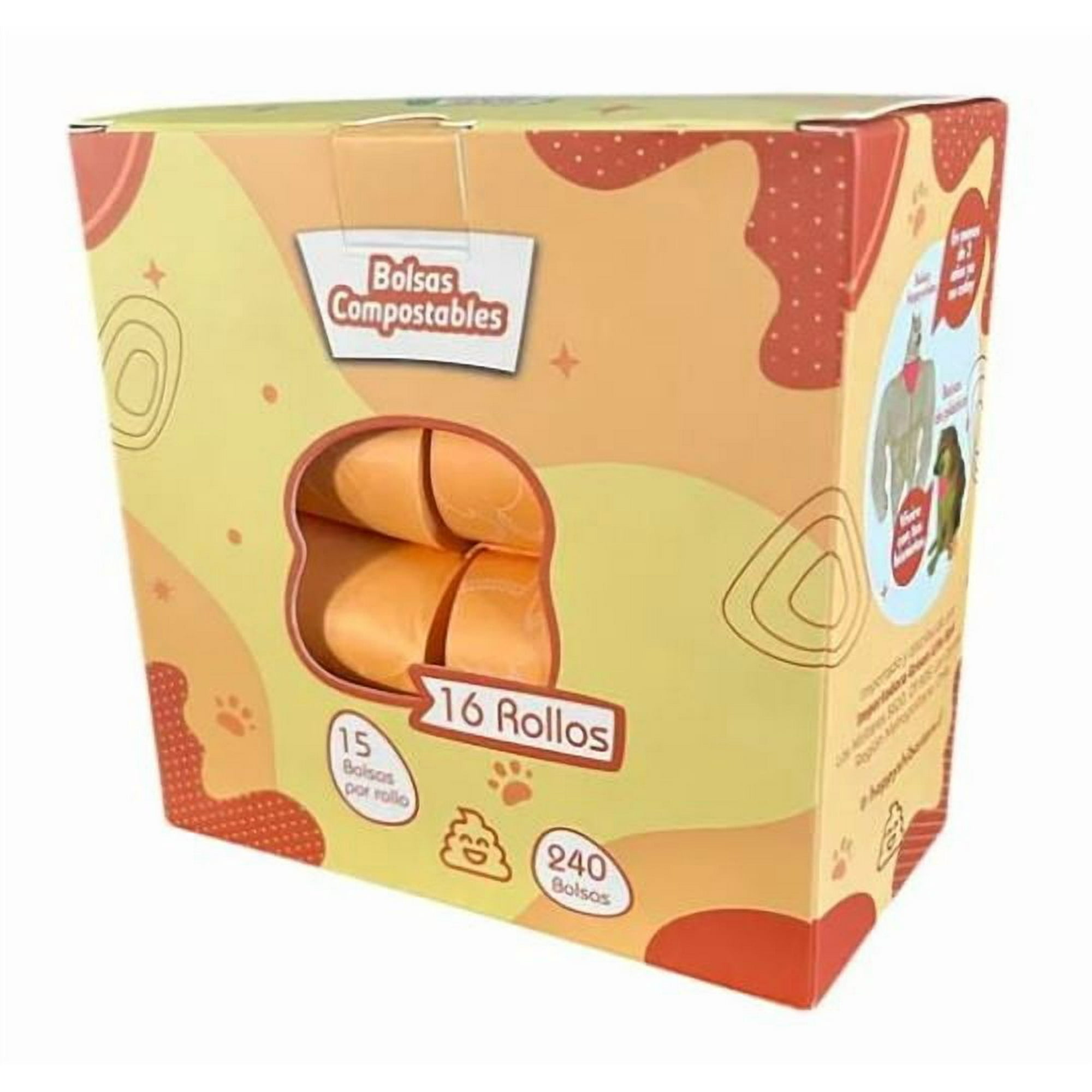 Happy Shiba - 240 Bolsas Heces Perro Compostable Bio Organica A Base Maiz