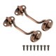 thumbnail image 1 of Uxcell 4 Pulgadas Gancho Ojo Pestillo, 2 Paquetes Acero al Carbono Privacidad Gancho y Ojo Pestillo Cerradura de Puerta, Bronce Rojo, 1 of 5