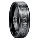 thumbnail image 1 of Anillo de Tungsteno Silver Black Hombre Moda Masculina, 1 of 3