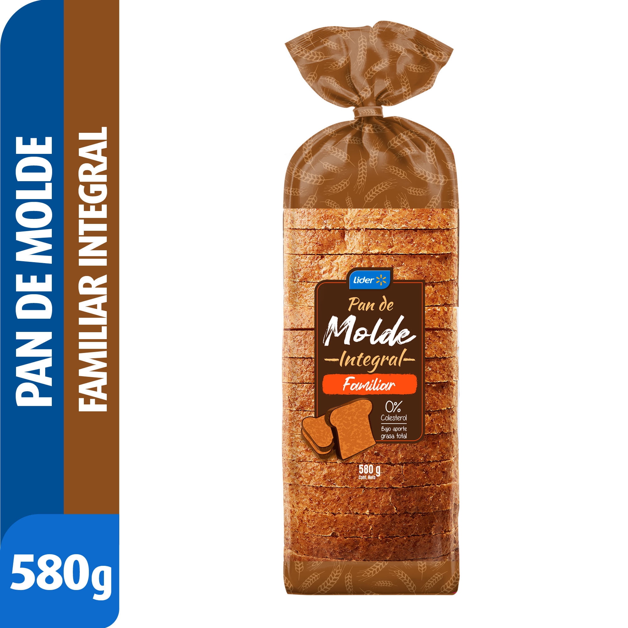 Pan De Molde Integral Familiar, 580 g | Lider