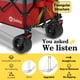 thumbnail image 3 of Wagon Sekey plegable y plegable, 48 pulgadas de largo, 200 kg, rojo y gris, 3 of 8