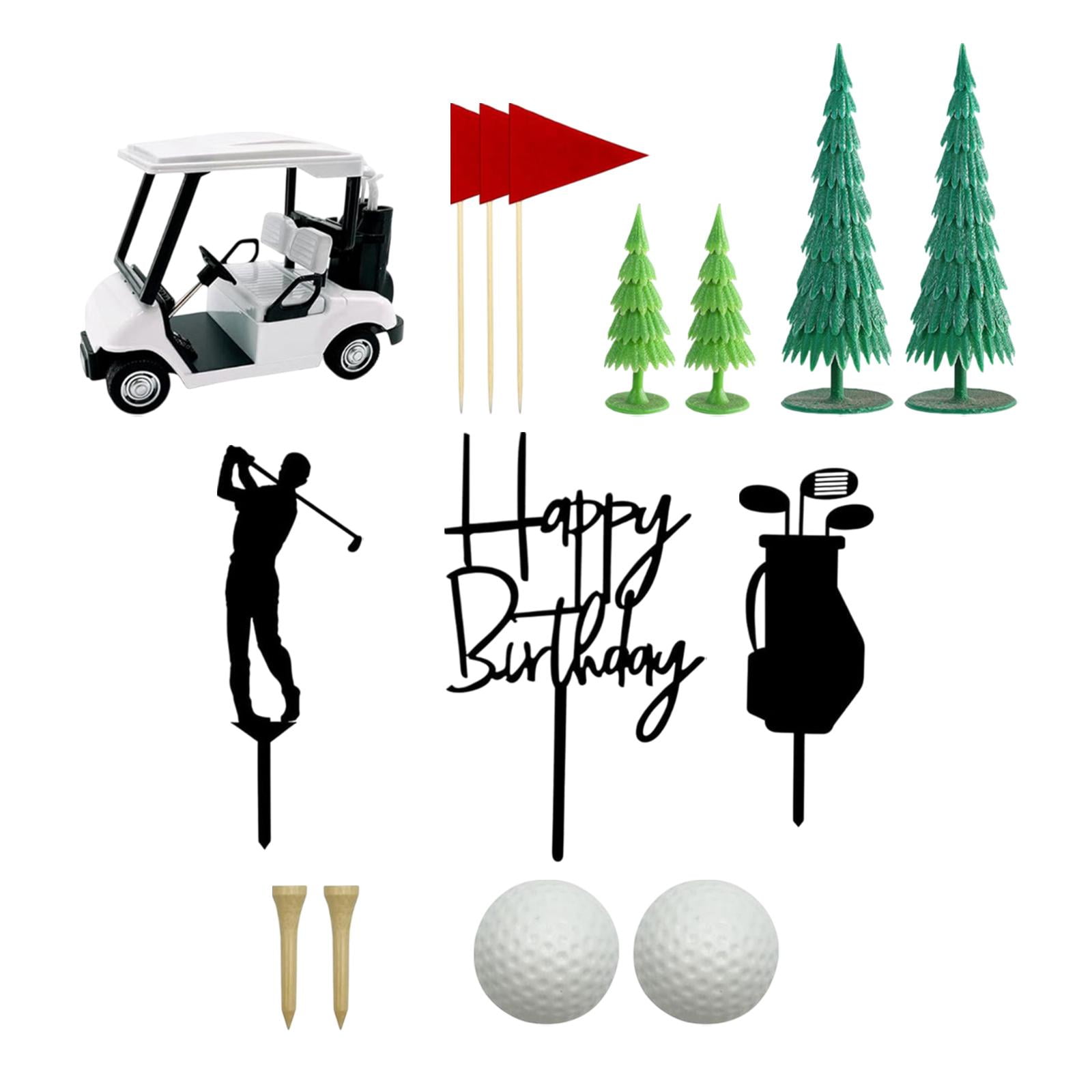 Magideal - Adorno Para Tarta De Cumpleaños, Decoración Para Tarta, Regalo Del Día Del Padre, Decoración Creativa Para Cupcakes, Recuerdos De Fiesta Para El Día D Carro Blanco