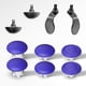 thumbnail image 1 of Kit de tapas metálicas para joysticks y botones traseros compatibles con el mando Edge de PS5 - Cubierta de seta para palanca de pulgar, palanca basculante 3D-Negro Morado, 1 of 6