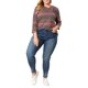 thumbnail image 2 of Agnes Orinda Conjuntos de Halloween para Mujeres Tallas Grandes Tops de Escuela Universitaria Manga 3/4 Blusa Casual Elegante de Punto a Rayas Cuello Asimétrico Camiseta de Moda 1X Rojo, 2 of 8