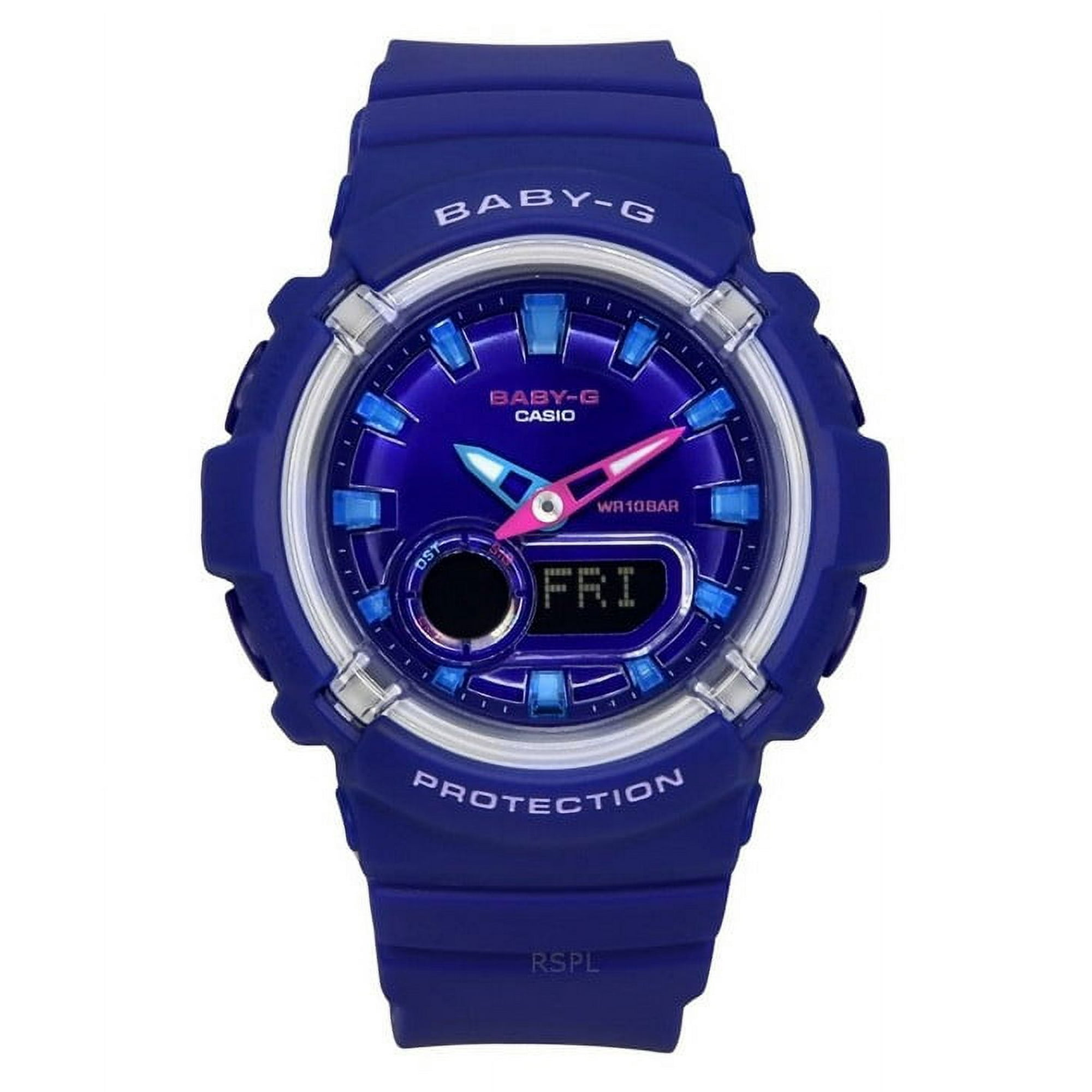 Casio - Reloj Baby-g Análogo Digital Correa De Resina Esfera Azul Cuarzo Bga-280dn-2a 100m Para Mujer