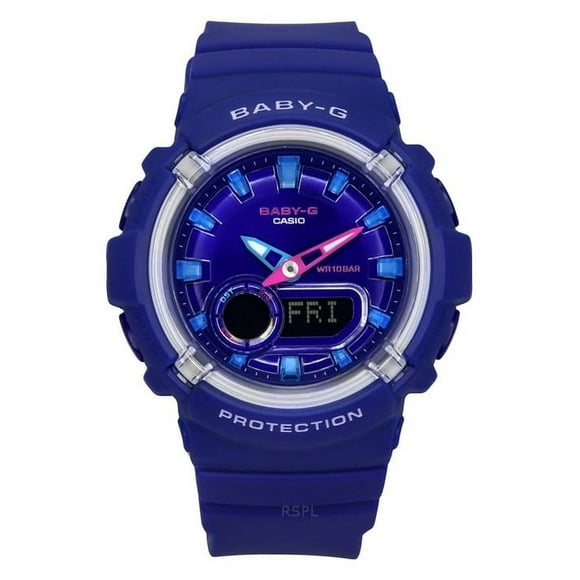 Reloj Baby-g Análogo Digital Correa De Resina Esfera Azul Cuarzo Bga-280dn-2a 100m Para Mujer 