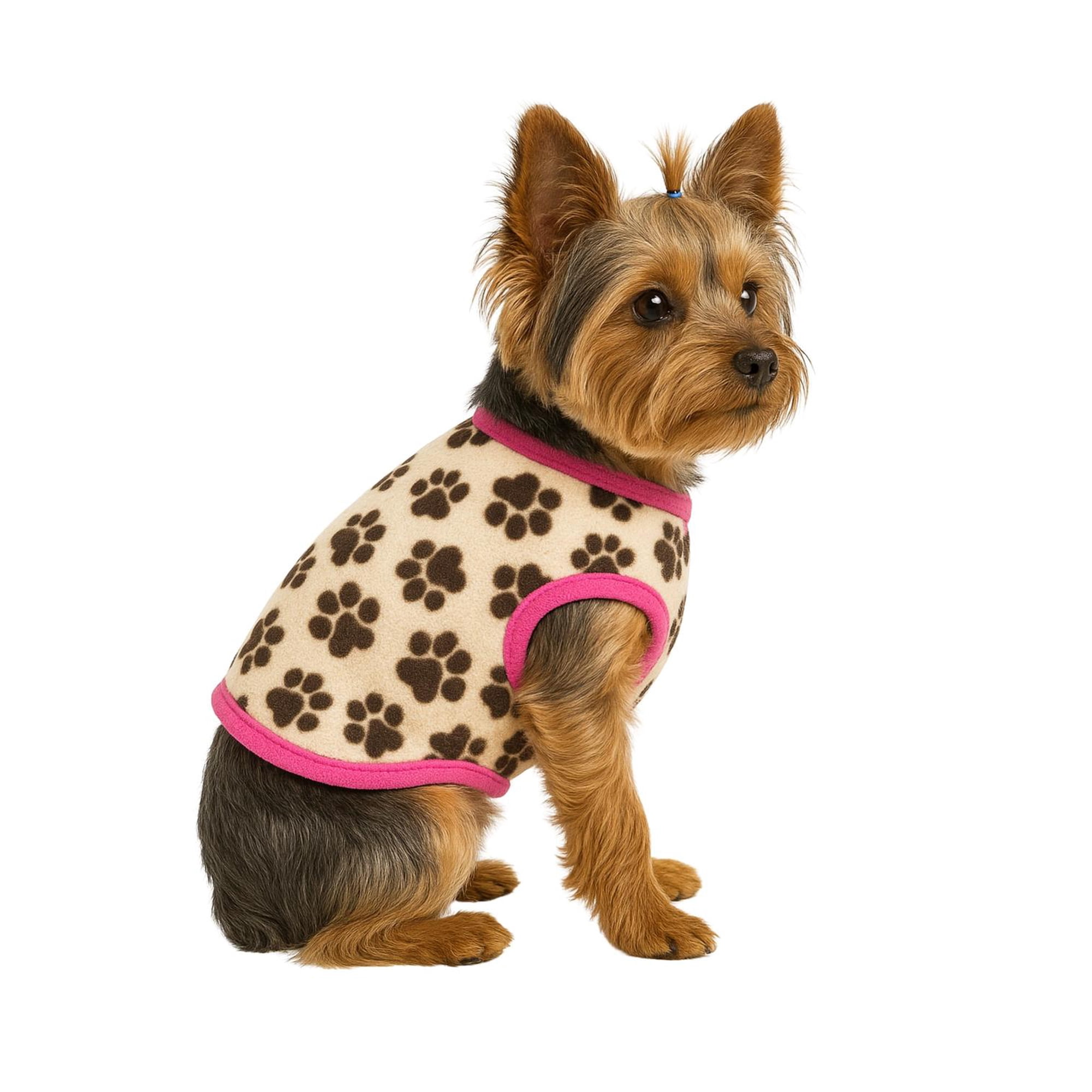 Capa Polar Perro S 28 cm Abrigo Invierno Pomeranian cafe S